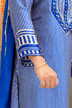 Electric Blue Gajji Silk Design | Pant Set