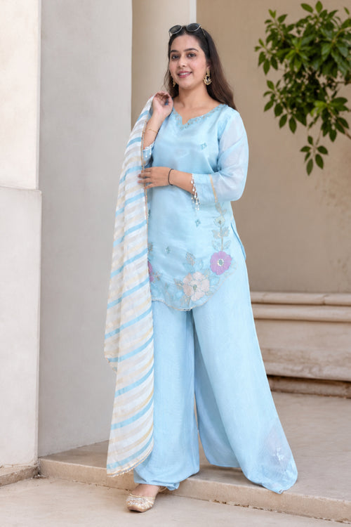 Tissue Silk | Flairy Plazzo Set
