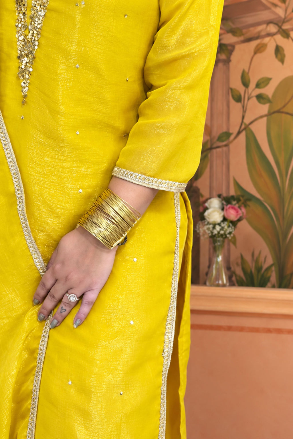 Crunchy Silk Fabric | PANT SET