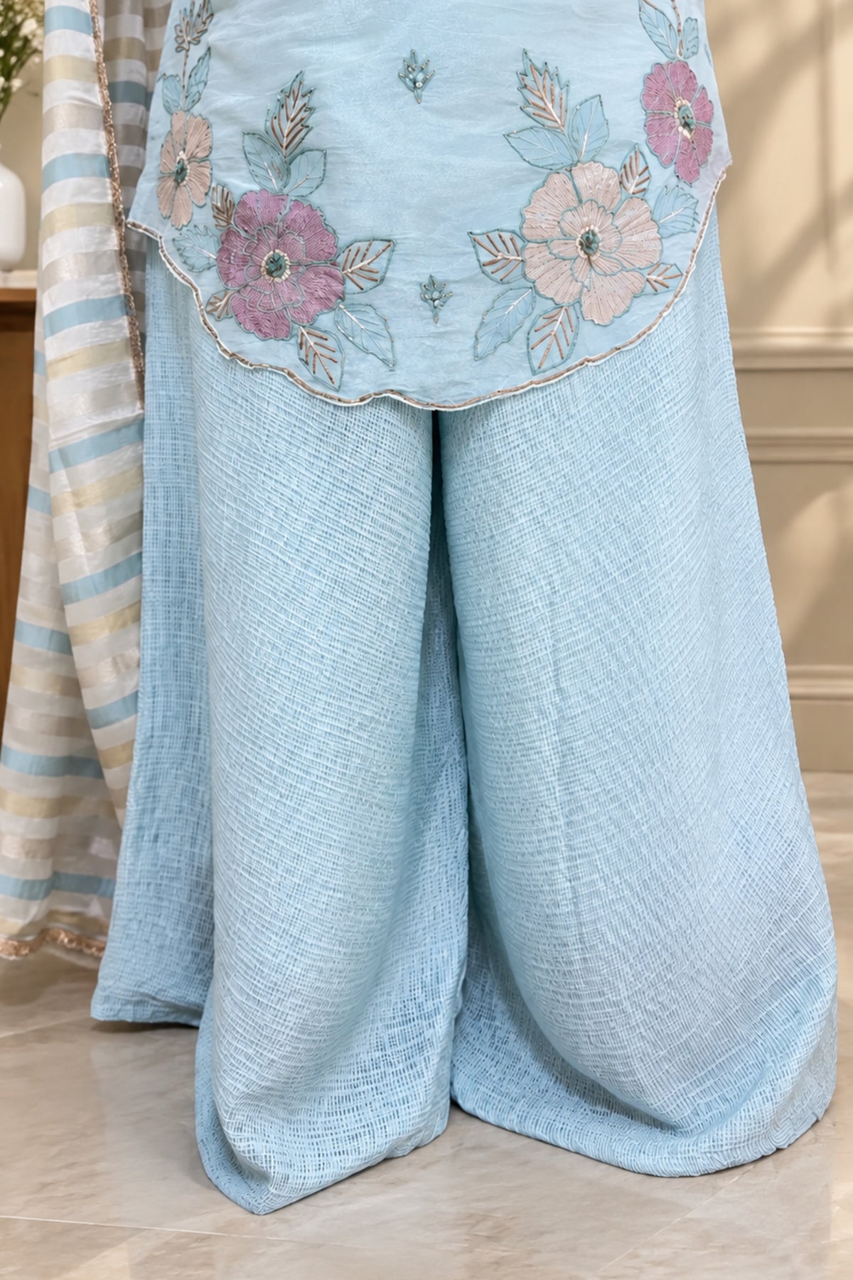 Tissue Silk | Flairy Plazzo Set