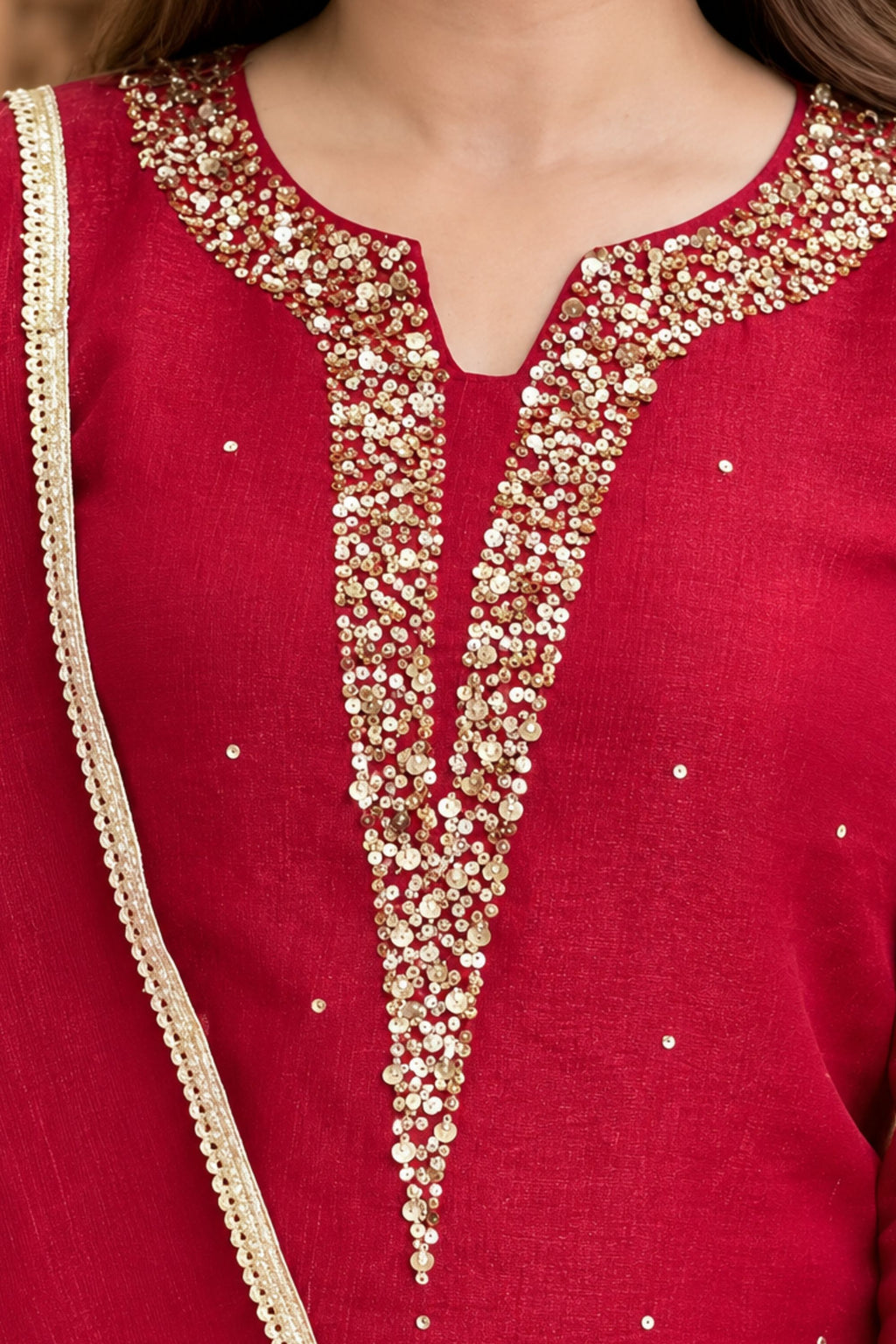 Crunchy Silk Fabric | PANT SET