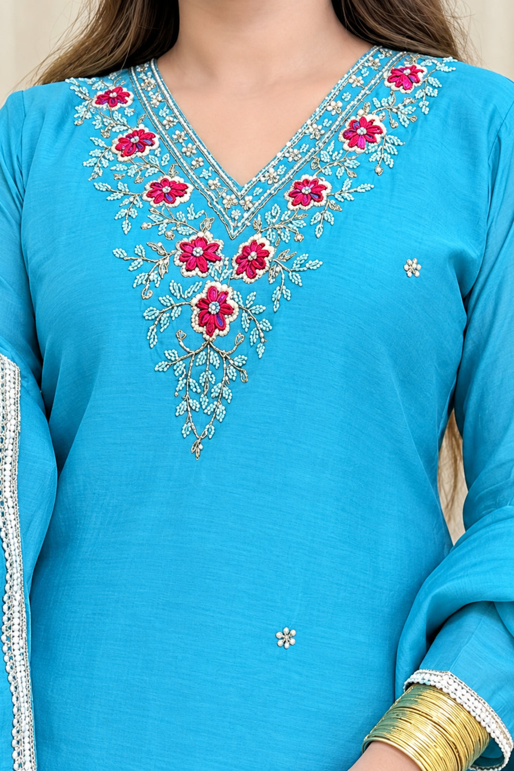Mul Chanderi | Flairy Plazzo Set