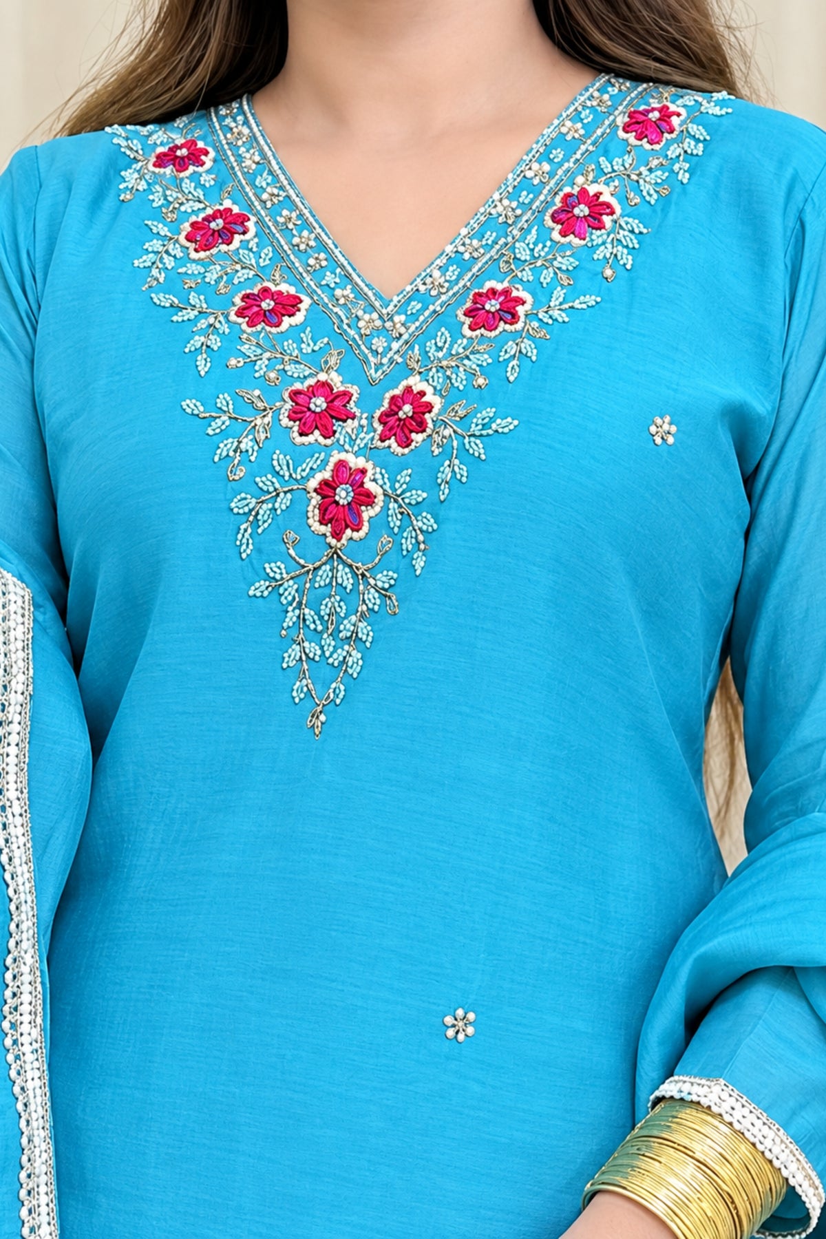Mul Chanderi | Flairy Plazzo Set
