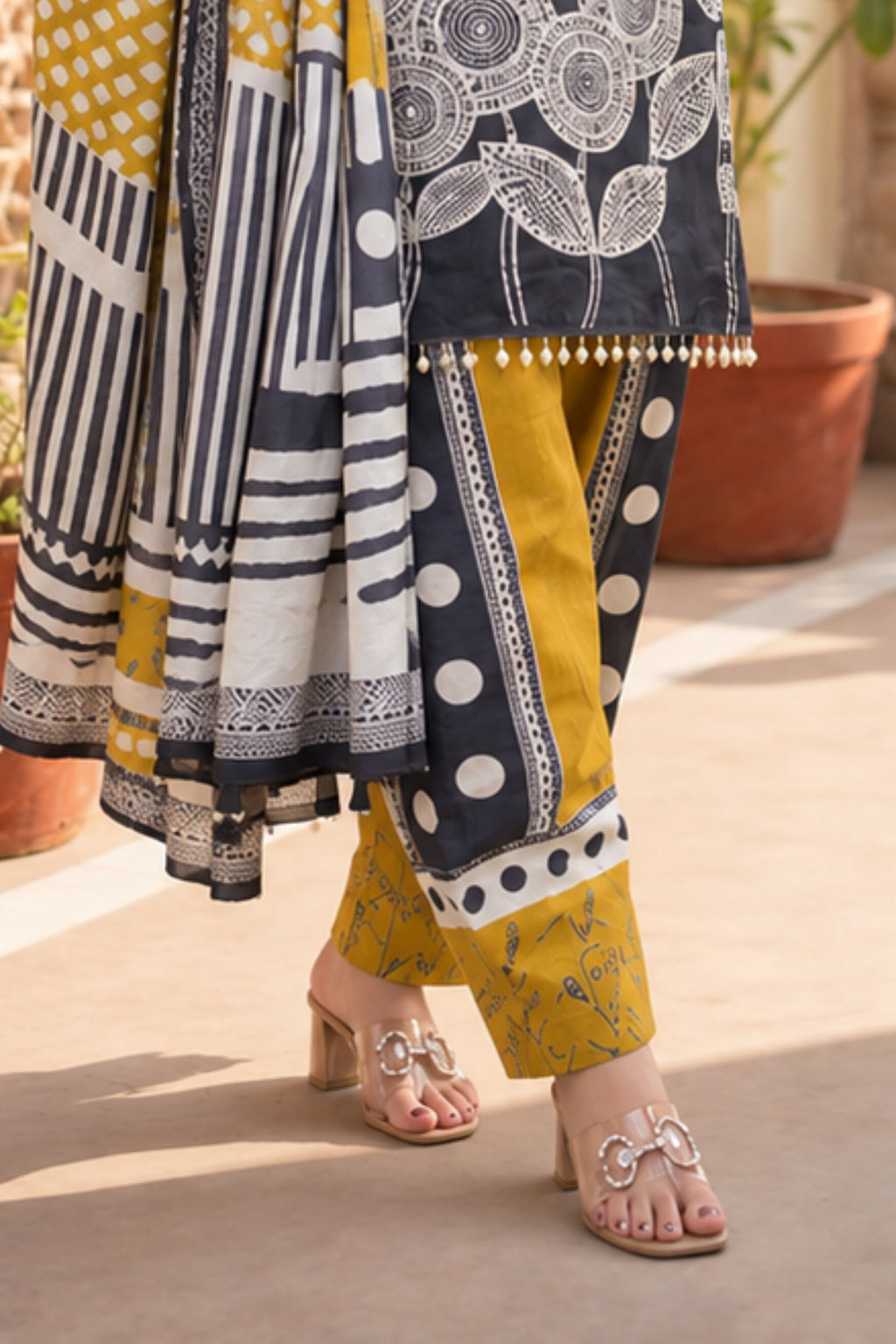 Pure Crepe Farshi Suit | Farshi Set