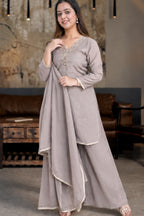 Mul Chanderi Fabric | Flairy Plazzo Set