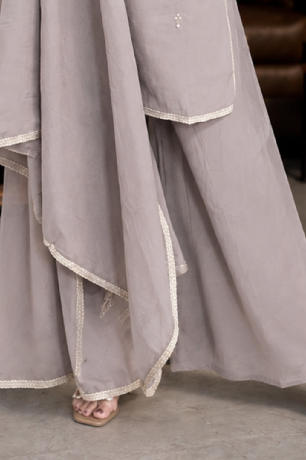 Mul Chanderi Fabric | Flairy Plazzo Set
