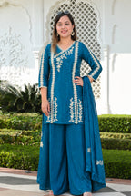 Chinon Embroidery Suit | Flairy Plazzo Set