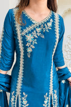 Chinon Embroidery Suit | Flairy Plazzo Set