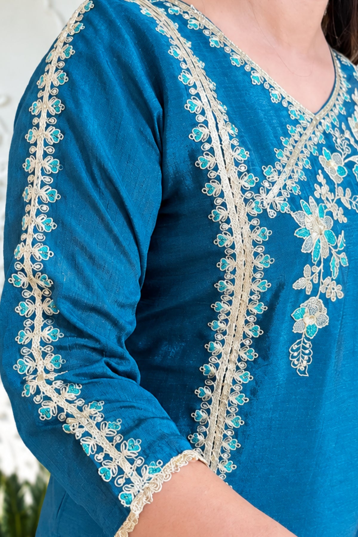 Chinon Embroidery Suit | Flairy Plazzo Set