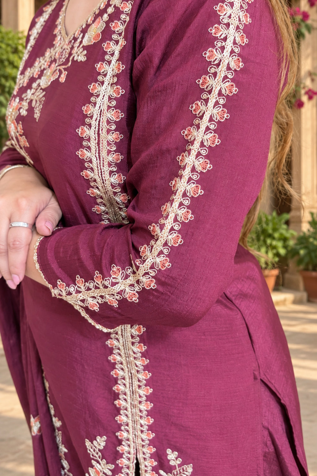 Chinon Embroidery Suit | Flairy Plazzo Set