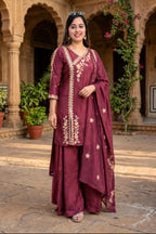 Chinon Embroidery Suit | Flairy Plazzo Set