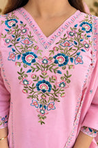 Blush & Lime Blossom Suit | Pant Set