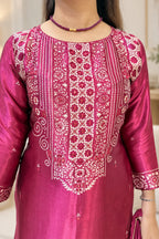 Cherry Gajji Silk | Pant Set